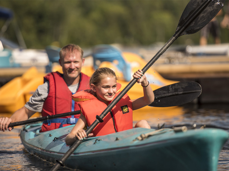 Kayak double à la Station touristique Baie des Sables