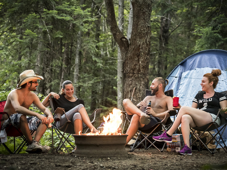 2 nuitées en camping rustique au Camping Baie-des-Sables du Lac-Mégantic