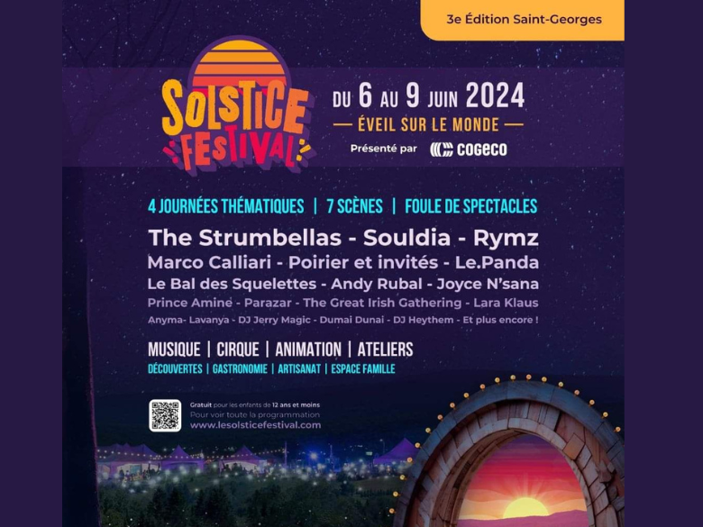 Passeport pour 2 pour le Solstice Festival à Saint-Georges, présenté par Cogeco
