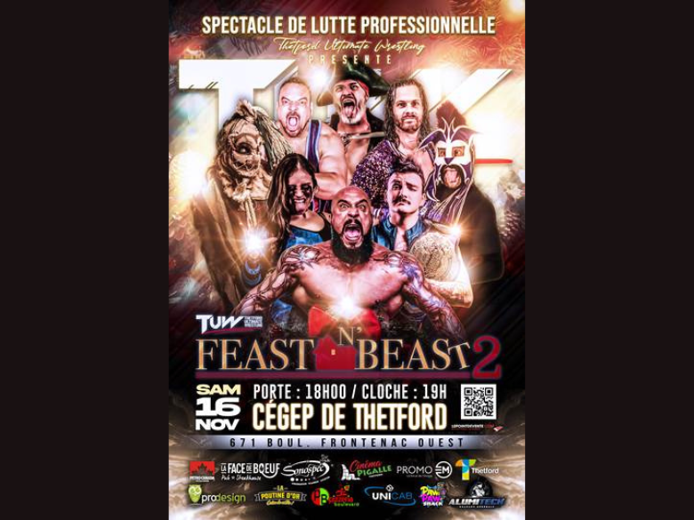 Gala de lutte Feast N' Beast 2 au Cégep de Thetford